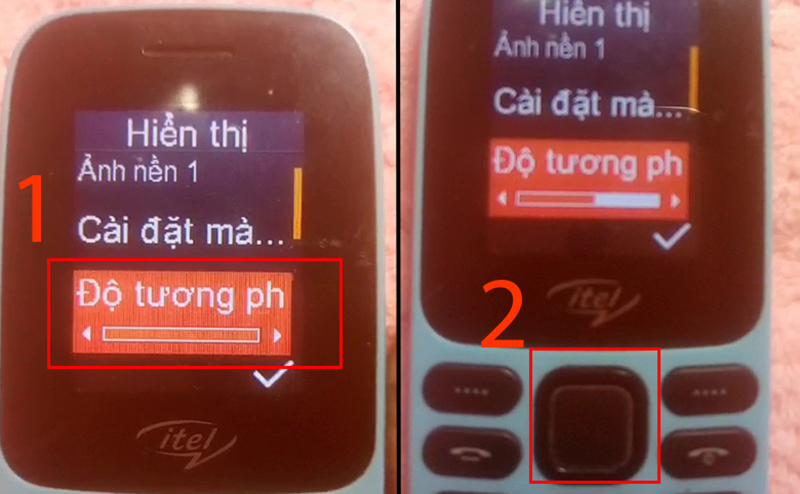 Chọn độ tương phản để chỉnh độ s&aacute;ng